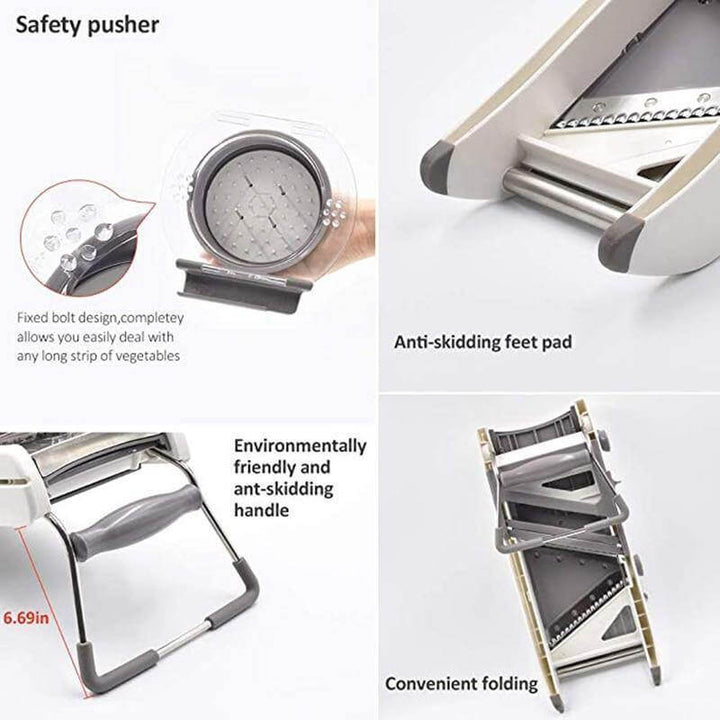 Lisslune | Adjustable Stainless Steel Manual Vegetable Slicer Cutter