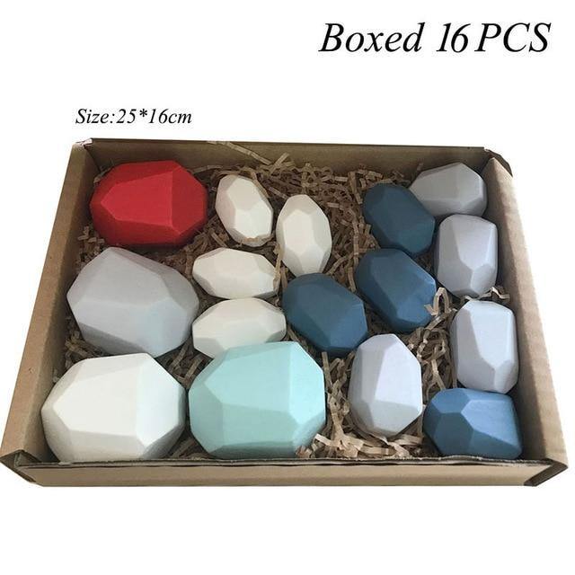 Lisslune | Colorful Wooden Stone Kids Intelligent Stacking Game