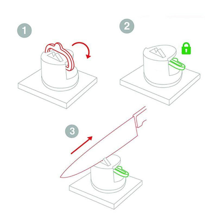 Lisslune | Kitchen Knife Sharpener Tool with Suction Pad