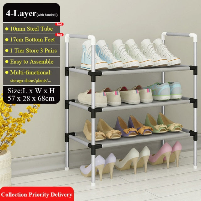 Lisslune | Adjustable 30 Pair Shoe Rack Space Saving Storage Organizer