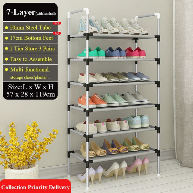 Lisslune | Adjustable 30 Pair Shoe Rack Space Saving Storage Organizer