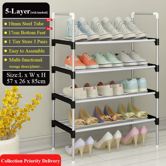 Lisslune | Adjustable 30 Pair Shoe Rack Space Saving Storage Organizer