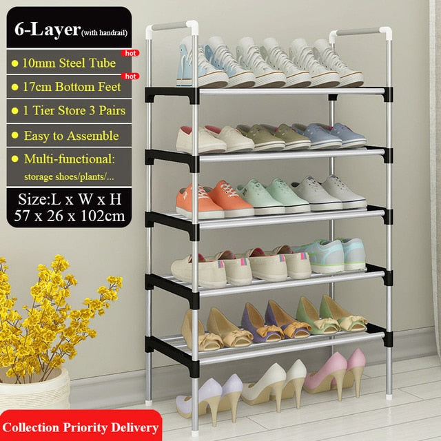 Lisslune | Adjustable 30 Pair Shoe Rack Space Saving Storage Organizer