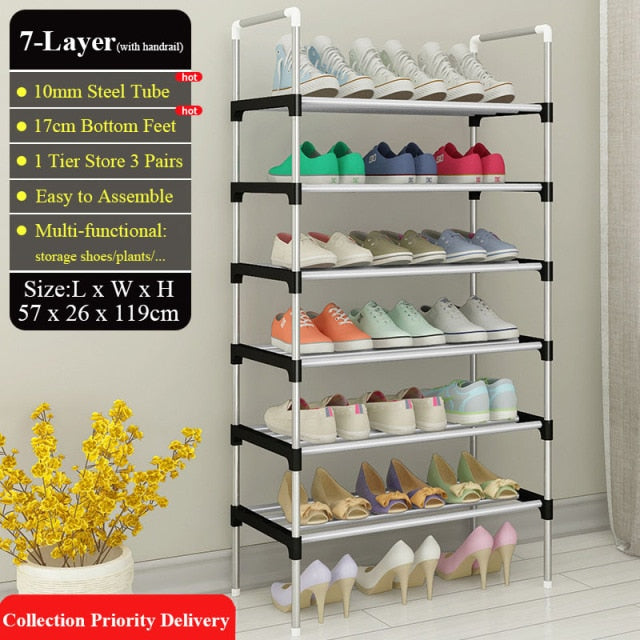 Lisslune | Adjustable 30 Pair Shoe Rack Space Saving Storage Organizer
