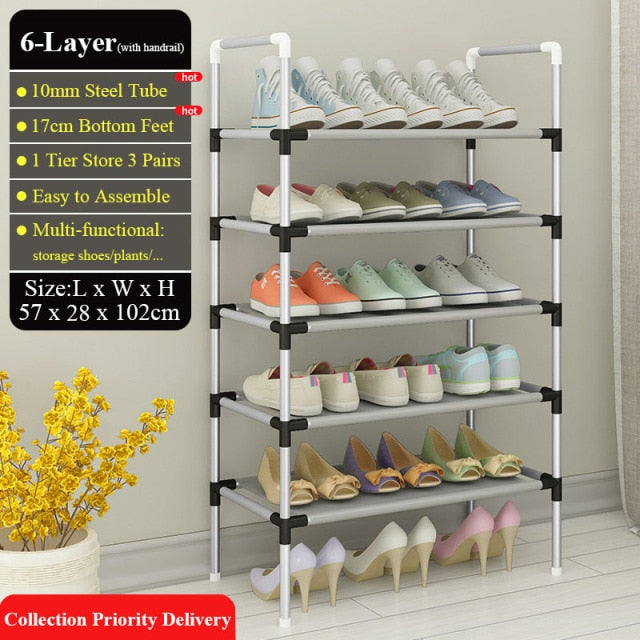 Lisslune | Adjustable 30 Pair Shoe Rack Space Saving Storage Organizer