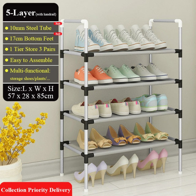 Lisslune | Adjustable 30 Pair Shoe Rack Space Saving Storage Organizer