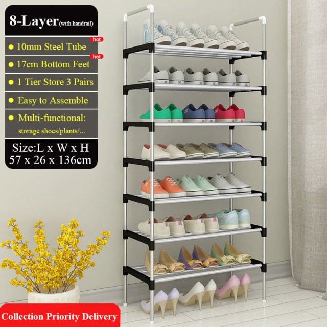 Lisslune | Adjustable 30 Pair Shoe Rack Space Saving Storage Organizer