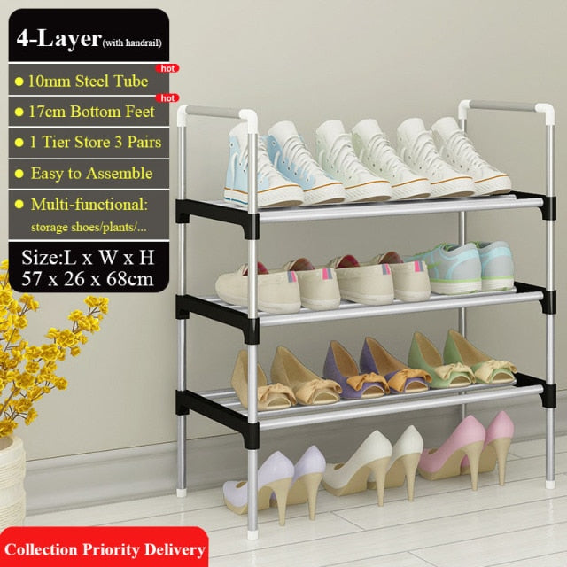Lisslune | Adjustable 30 Pair Shoe Rack Space Saving Storage Organizer