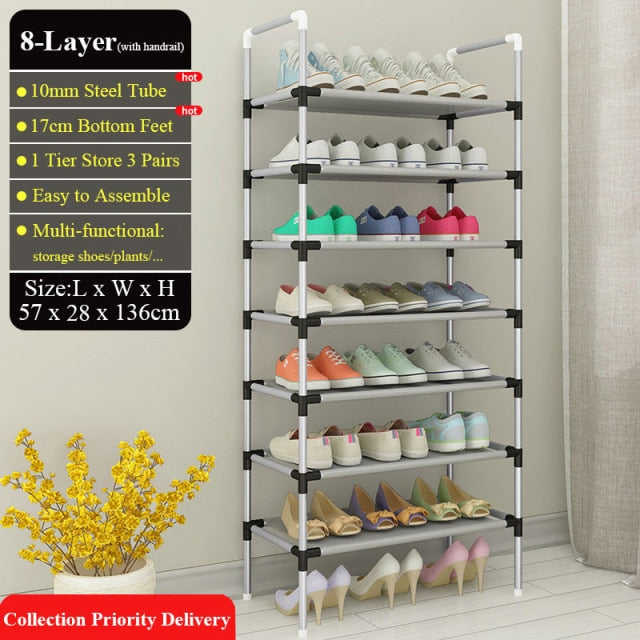 Lisslune | Adjustable 30 Pair Shoe Rack Space Saving Storage Organizer