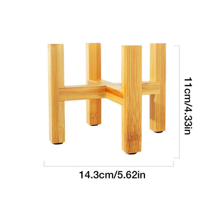 Lisslune | BambooElevate Plant Stand made of bamboo wood | Adjustable & Stable | Perfect for indoors