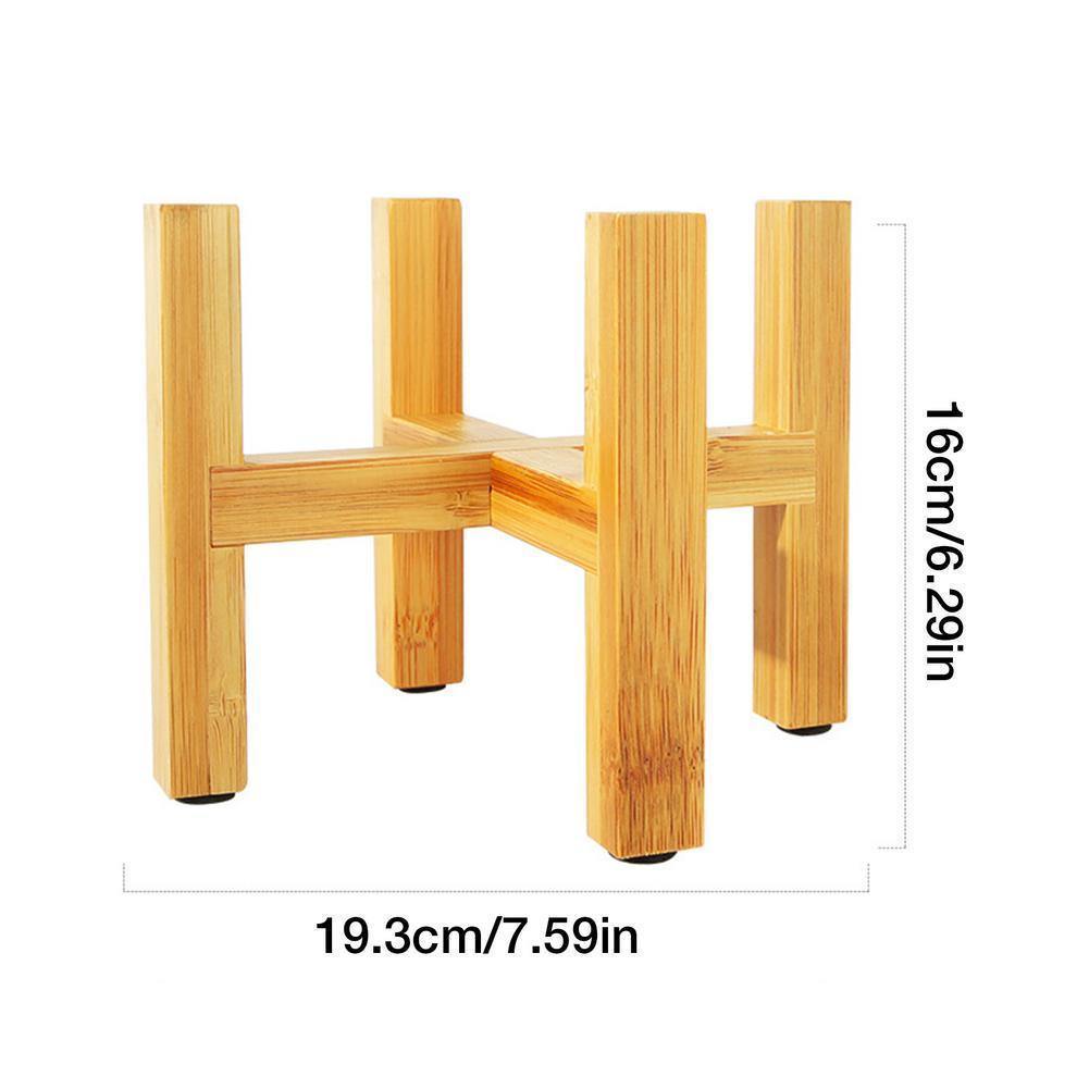 Lisslune | BambooElevate Plant Stand made of bamboo wood | Adjustable & Stable | Perfect for indoors