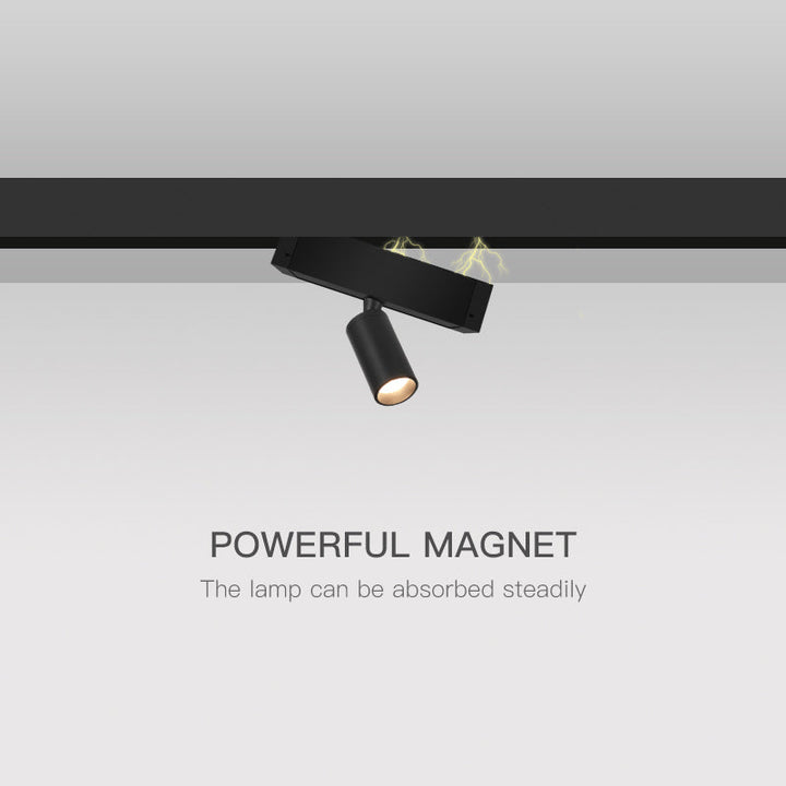 Lisslune | Wall-Mounted Black Continuous Magnetic Track System Light