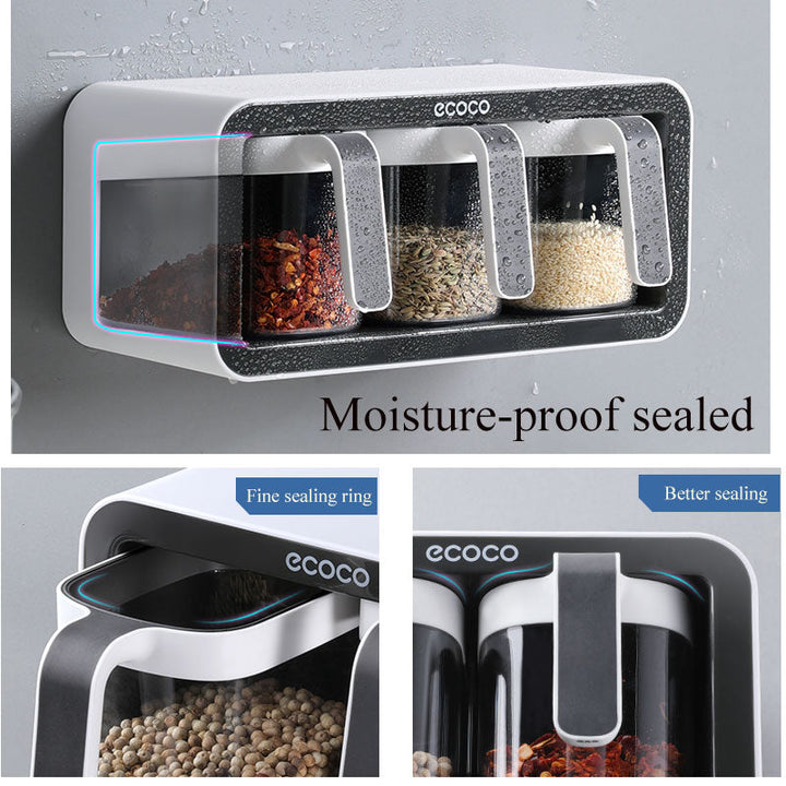 Lisslune | Wall Mount Multiple Grids Seasoning Organizer