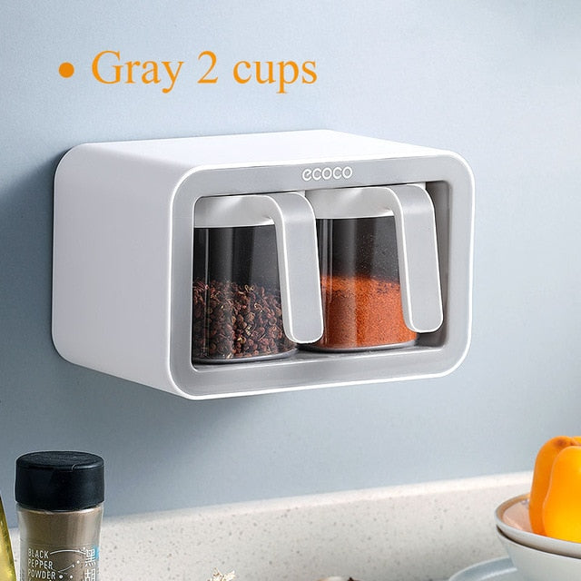 Lisslune | Wall Mount Multiple Grids Seasoning Organizer