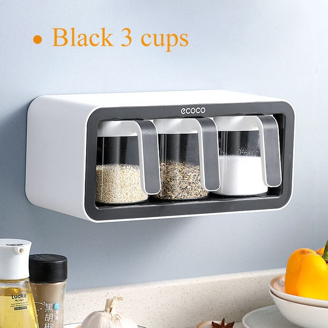 Lisslune | Wall Mount Multiple Grids Seasoning Organizer