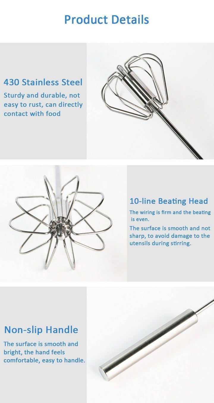 Lisslune | Stainless Steel Easy Stirrer Whisk