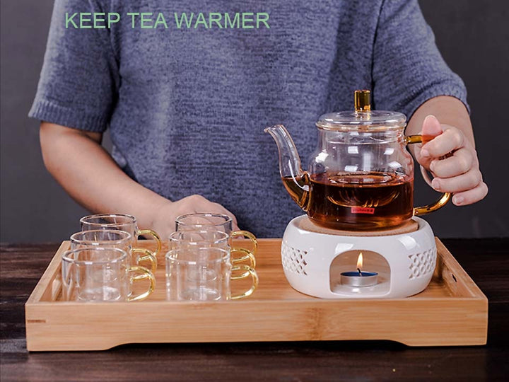 Lisslune | Mini Portable Ceramic Candle Teapot Warmer