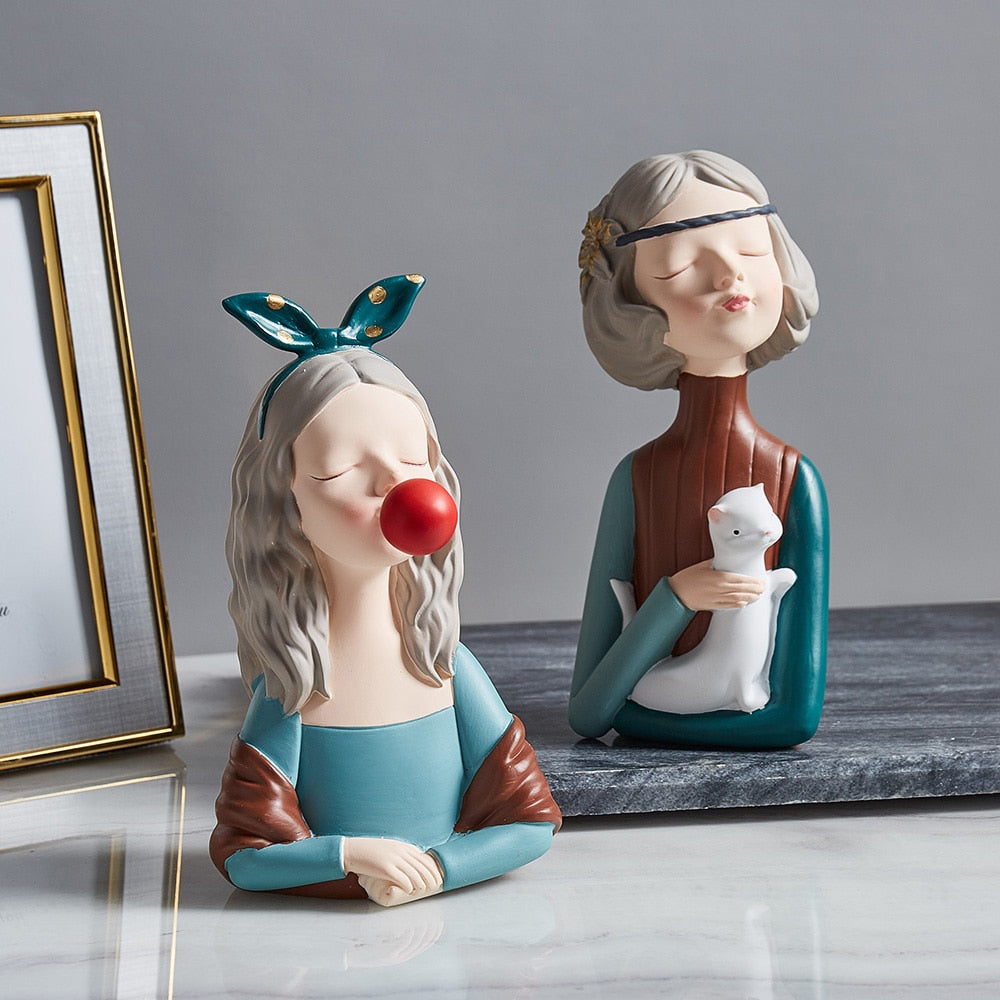 Rynx Angelic Girl Figurine Sculpture