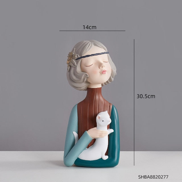 Rynx Angelic Girl Figurine Sculpture