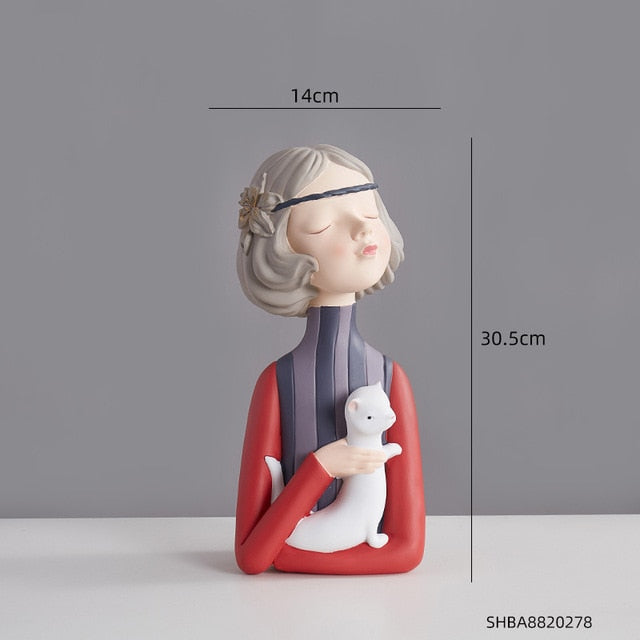 Rynx Angelic Girl Figurine Sculpture