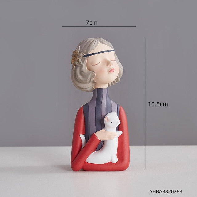 Rynx Angelic Girl Figurine Sculpture