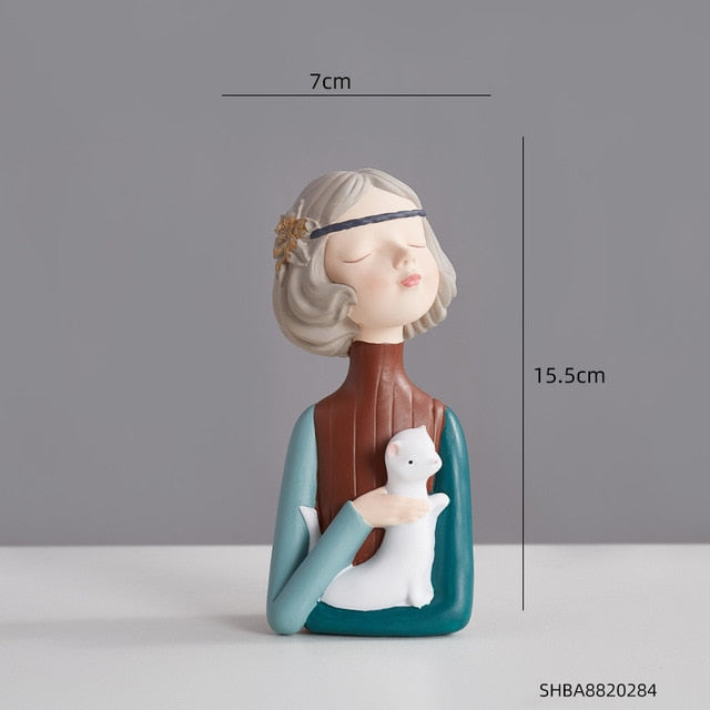 Rynx Angelic Girl Figurine Sculpture
