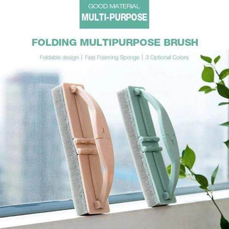 Lisslune | Simple Folding Wiper Hand Brush Sponge with Handle
