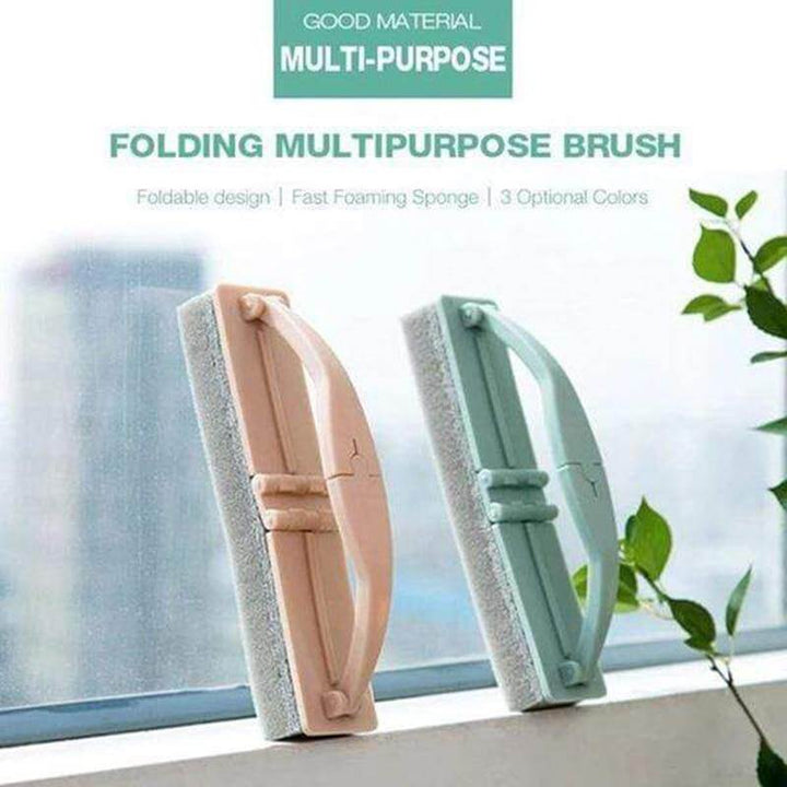 Lisslune | Simple Folding Wiper Hand Brush Sponge with Handle