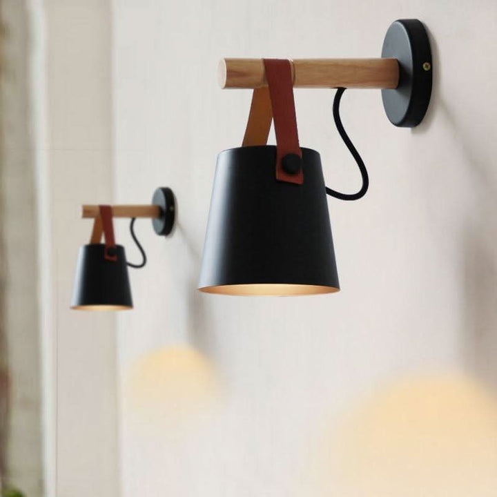 Lisslune | Wooden Nordic Wall Lamp – Minimalist Hanging Light Fixture