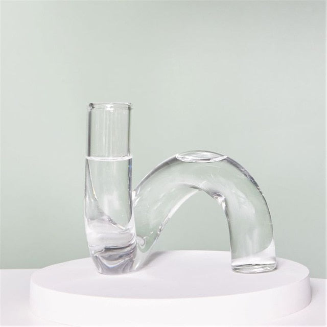 Rynx Colored Glass Twisted Candle Holder