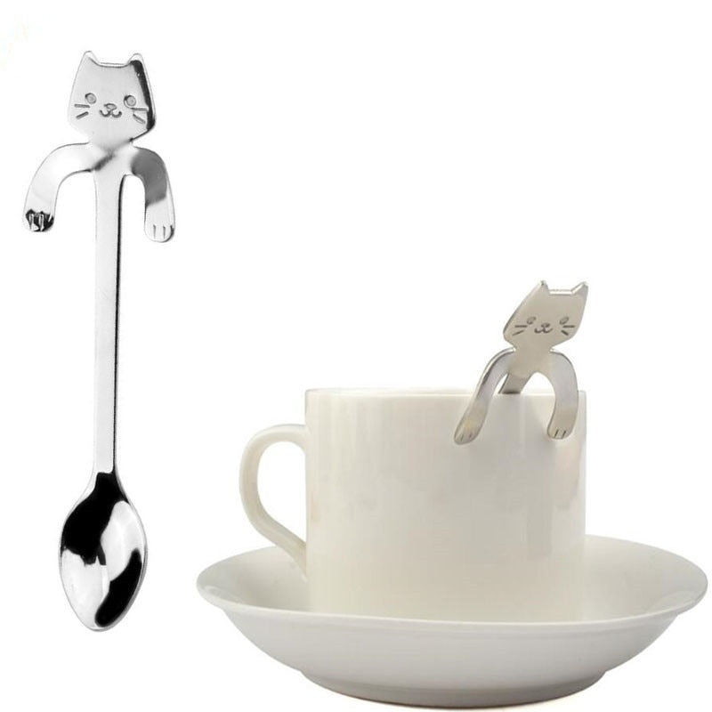 Lisslune | Cute Cat Long Handle Tea Spoon