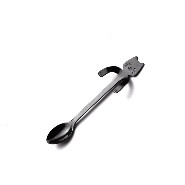 Lisslune | Cute Cat Long Handle Tea Spoon