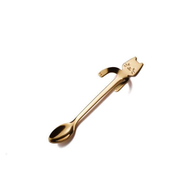 Lisslune | Cute Cat Long Handle Tea Spoon
