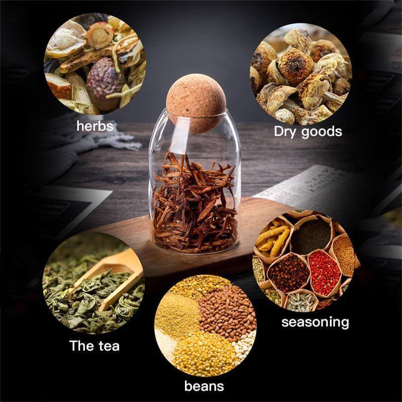Lisslune | Creative Glass Cork Storage Jar
