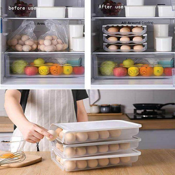 Lisslune | Creative Auto Roll Egg Storage Box
