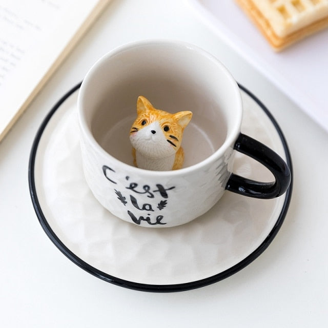 Lisslune | Hidden Cat Ceramic Mug
