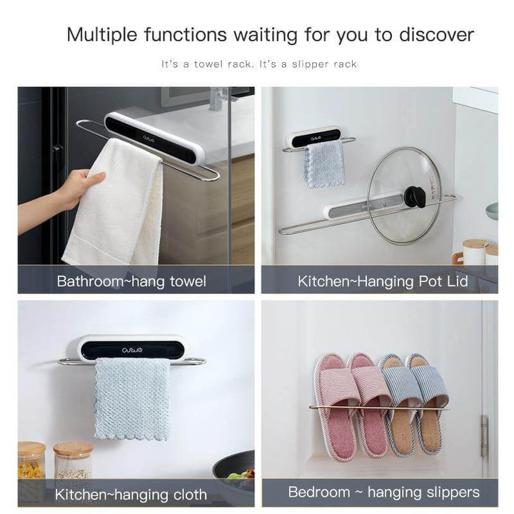 Lisslune | Stainless Steel Wall-Mounted Foldable Towel Hanger