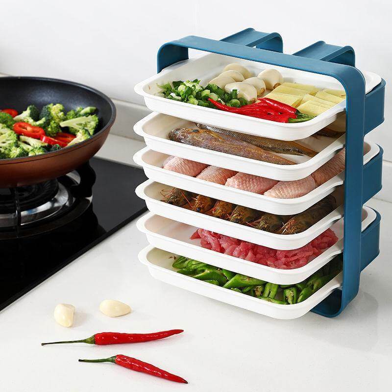 Lisslune | Wall-Mounted Multi Layer Kitchen Food Cooking Organizer