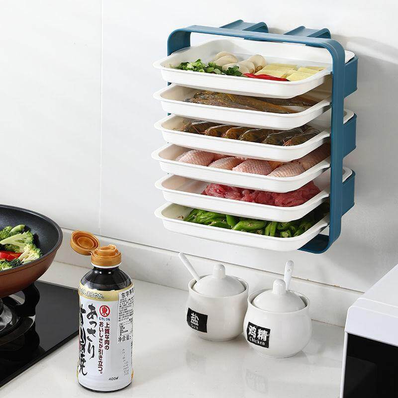Lisslune | Wall-Mounted Multi Layer Kitchen Food Cooking Organizer