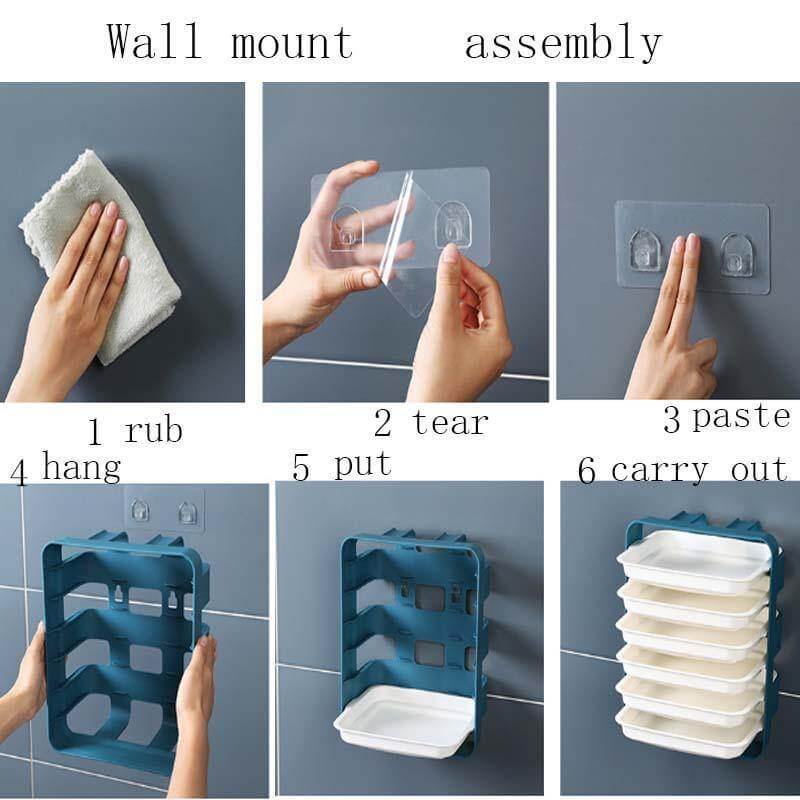 Lisslune | Wall-Mounted Multi Layer Kitchen Food Cooking Organizer