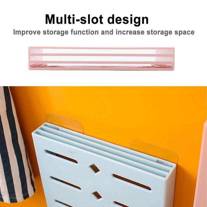 Lisslune | 2PCS Square Pastel Mavi Wall-Mounted Knife Organizer