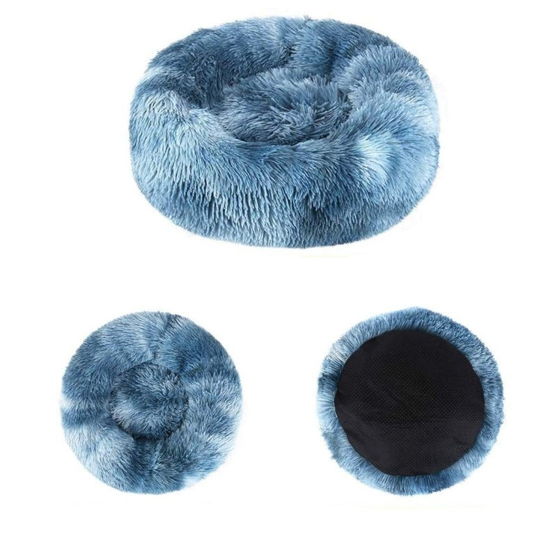 Lisslune | Beef Rainbow Extra Plush Calming Donut Dog Beds