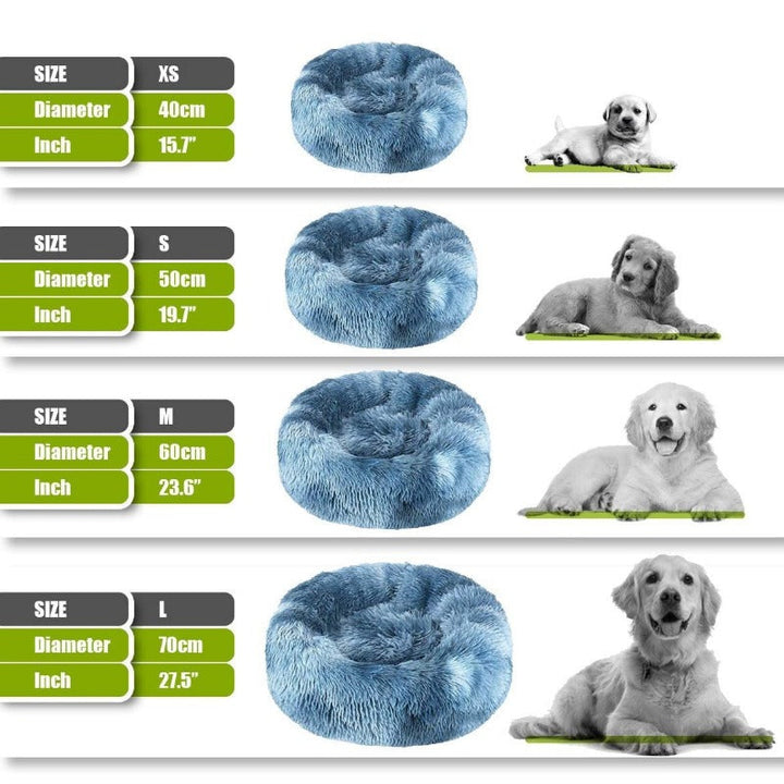 Lisslune | Beef Rainbow Extra Plush Calming Donut Dog Beds