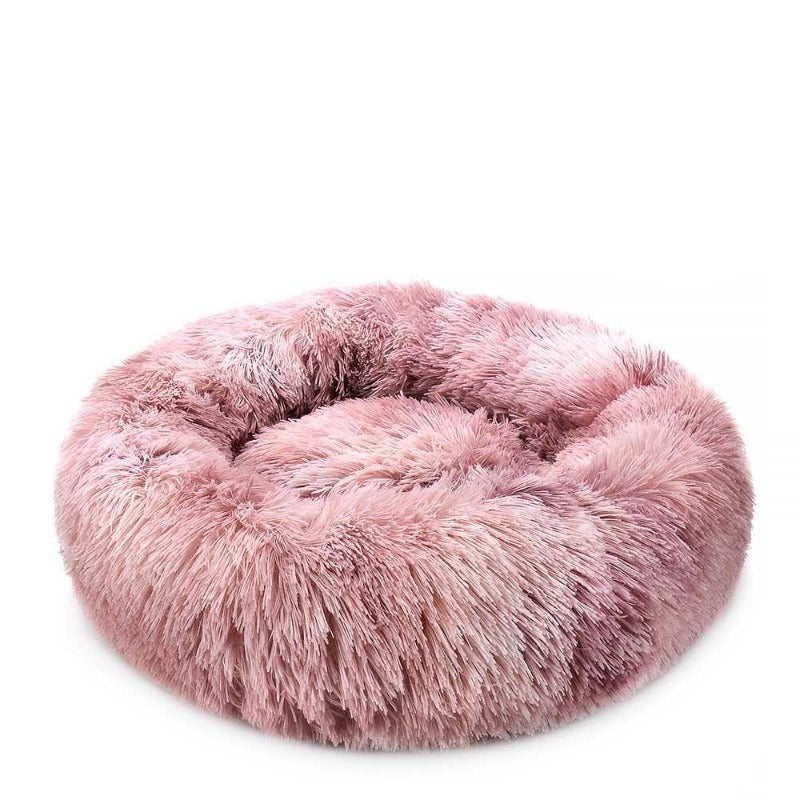 Lisslune | Beef Rainbow Extra Plush Calming Donut Dog Beds