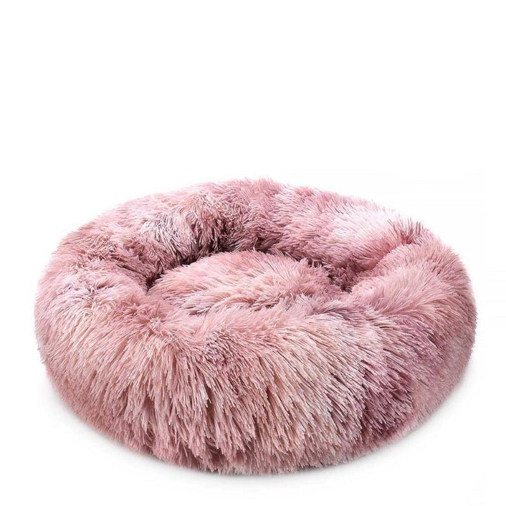 Lisslune | Beef Rainbow Extra Plush Calming Donut Dog Beds
