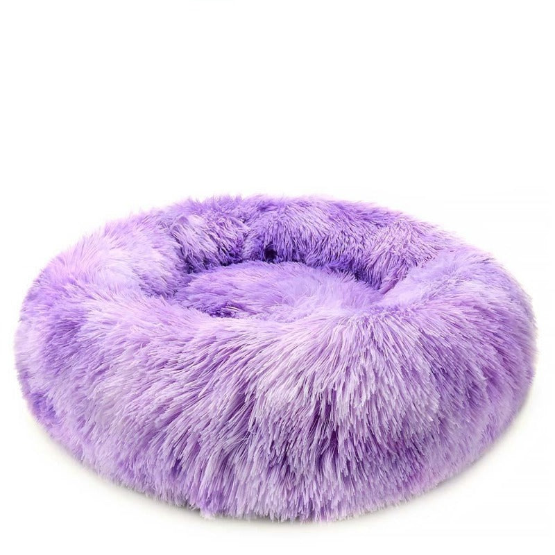 Lisslune | Beef Rainbow Extra Plush Calming Donut Dog Beds