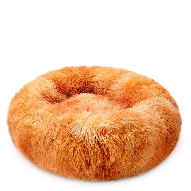Lisslune | Beef Rainbow Extra Plush Calming Donut Dog Beds