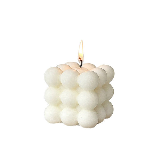 Lisslune | Cube Soy Wax White Candle