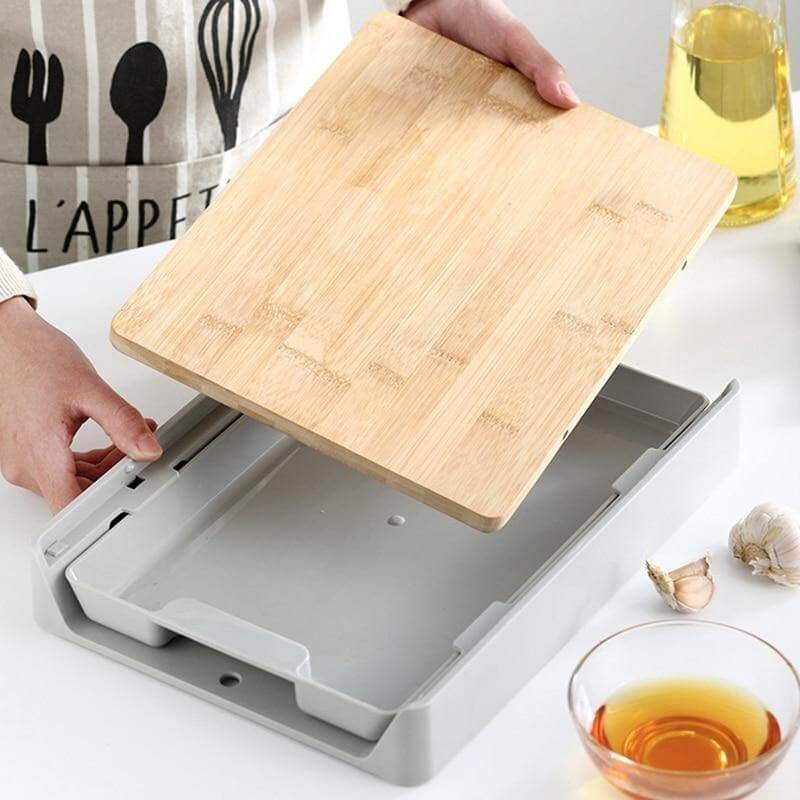 Lisslune | Kitchen Cutting Board with Detachable Storage Drawer