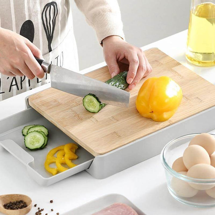 Lisslune | Kitchen Cutting Board with Detachable Storage Drawer